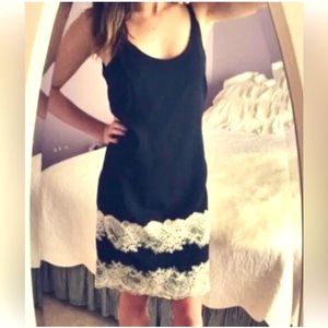 Anthropologie Bobeau Lace Decor Straps Dress Sz L Sexy Club-wear New with tags